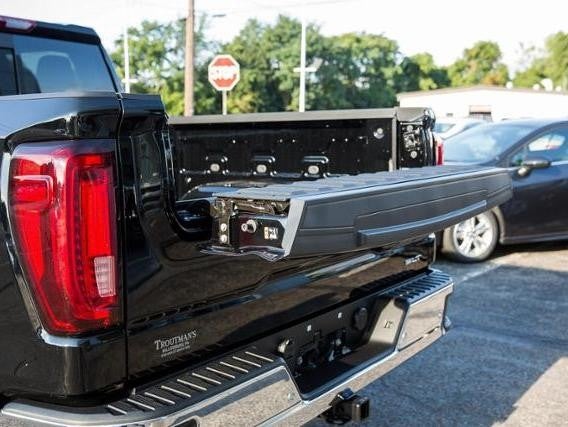 GMC Sierra back trunk box opened showing